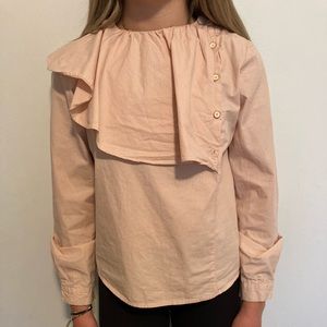 pink zara blouse